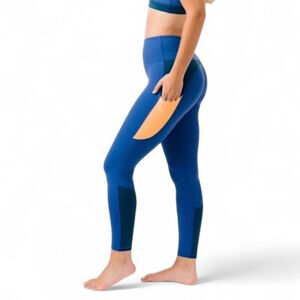 ZYIA Neon Orange Curve Pocket Light n Tight Leggings Sz 2 High Waist Activewear